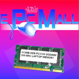   SODIMM PC 2100 266MHz Laptop Notebook Memory RAM 512 MB PC 266