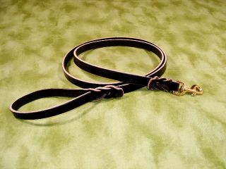 Real Leather Dog Leash 6 ft 7 ft 8 ft Long in 2 Colors