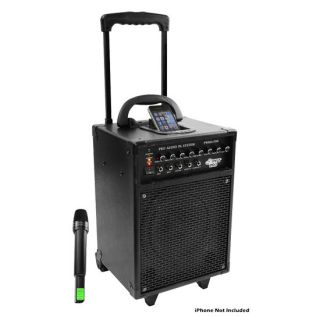 New Pyle PWMA930I 600W Battery Powered Wireless PA System with iPod 