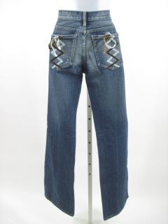 you are bidding on 7 for all mankind denim ribbon pocket flared jeans 