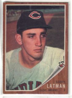 1962 Topps Baseball 145 Barry Latman Indians
