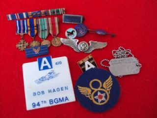 Beautiful ID WWII 8th Air Force 94th Bomb Group collection DFC