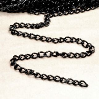 4M Wholesale Iron Curb Silver Jewelry Unfinished Link Chains 0 8x3x4mm 