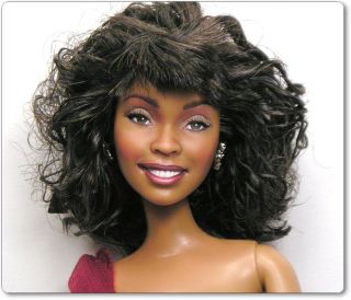 Whitney Houston OOAK Barbie Fashionista Doll Art Repaint by Artist 