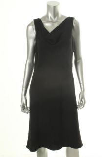   New Black Sleeveless Cowl Neck A Line Wear to Work Dress 8 BHFO
