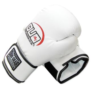 White A L Muay Thai Boxing Training Sparring Gloves