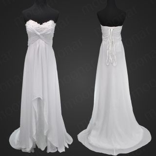 Line Chiffon Beach Long Bridesmaid Party Evening Sweetheart Gown 