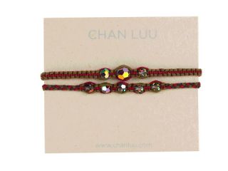 Chan Luu 2 Pack Friendship Crystal Bracelet Ruby Mix    