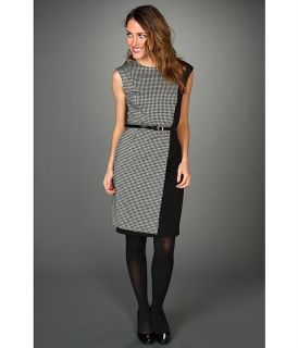 Calvin Klein Asymmetric Houndstooth Colorblock Dress $89.99 $128.00 