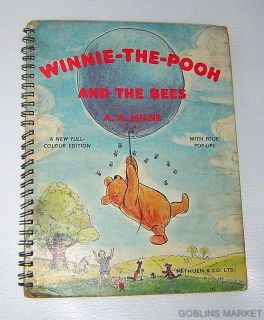 RARE Vintage 1950s Winnie The Pooh Pop Up Book A A Milne