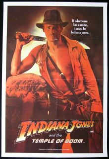Indiana Jones Temple of Doom 1984 Advance 1sh Poster