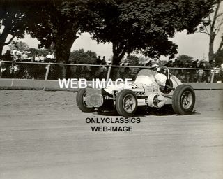 1961 A J Foyt Sprint Car Auto Racing Photo Hoosier Indy