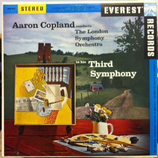 AARON COPLAND symphony no 3 third LP VG+ SDBR 3018 Black Label EVEREST 