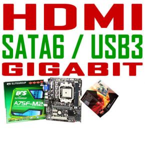   A6 3670K CPU ECS A75 M2 HDMI USB3 SATA6 Gigabit LAN Motherboard