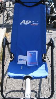 AB SPORT LOUNGE  AB EXERCISER TABLE OWNERS MANUAL AND TRAINING CD 