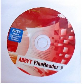 Abbyy 8091933 Finereader 9 0 Software Express Edition Scanning OCR 