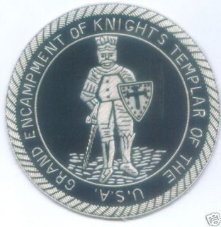   Knights Templar Seal Arms Heraldry Masonic Mason Lodge Patch