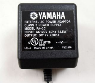 Yamaha PA 3c 12V 700mA AC Power Adapter 12 Volt 700 MA Adaptor