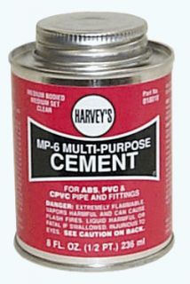   Cement 8oz ABS PVC CPVC Pipe Fittings Glue Schedule 40 80