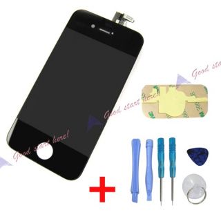 New Full Front Black Touch Screen Digitizer LCD Assembly for iPhone 4G 