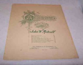 Vintage Sheet Music Absent Catherine Young Glen Metcalf