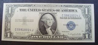 1935 G One Dollar Silver Certificate Note Paper Money