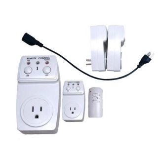 Pack Wireless Remote Control AC Electrical Outlet w 3 Extension 