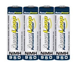 Accupower Acculoop 950 AAA NiMH Rechargeable Battery 4 Pack