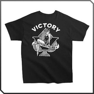New Mens Black Victory Motorcycle Ace of Spade T Shirt Tshirt Tee 