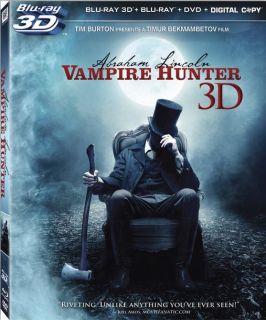 Abraham Lincoln Vampire Hunter 3D Blu Ray DVD 2012 3D