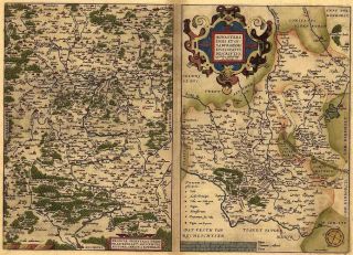 A1 Abraham Ortelius Franconia Bavaria Old Antique Map