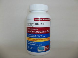 Acetaminophen PM 500 Caplets Extra Strength Sleeping Pills