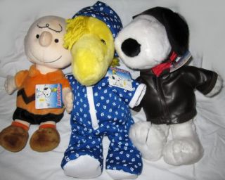   Peanuts Gang, Charlie Brown, Pajamas Woodstock, and Flying Ace Snoopy