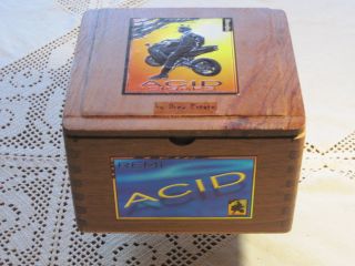 Large Wooden Cigar Box Acid Blondie by Drew Estate 6 x 5 5 x 4 Deep 