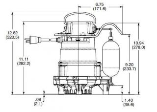   HP Cast Iron Heavy Duty Submersible 48 GPM Basement Sump Pump