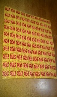 Sheet of 100 Hong Kong stamps no selvage. 33 faulty with major to 