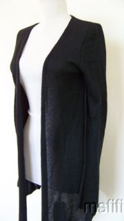 3360 $135 Acrobat Black Silk Cashmere Cardigan Sweater S