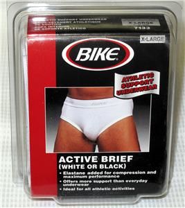 Mens BIKE Active Brief Athletic Support Underwear White XL 40 42