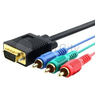 3ft VGA to HD TV Component Adapter Cable for Computer