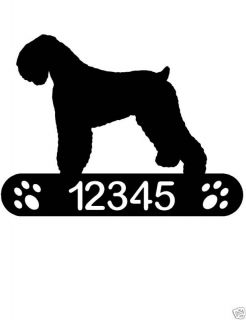 Black Russian Terrier Address Sign Dog Home Pet Decor