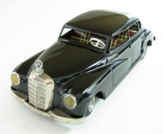 RARE Vintage M300 Adenauer JNF Germany Mercedes Tin Toy Black Car Box 