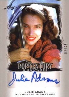 Julie Adams 2012 Leaf Pop Century Silver Autograph Auto 02 25 N1478 