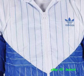 Adidas Colorado Windbreaker Pinstripes Jacket Blue White Half Zip 