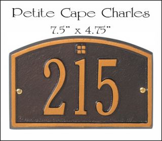Petite Address Plaque Sign Marker Cape Charles Custom