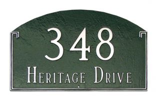 Georgetown Arch Petite Address Plaque Lawn House Sign Numbers Wall 