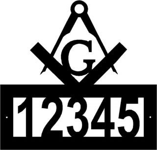 Custom Masonic Masons Masonry Address Sign Steel Metal