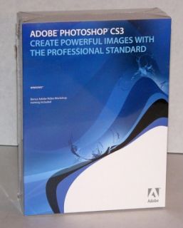 Adobe Photoshop CS3 CS 3 for Windows PN 23102537 New SEALED Retail Box 