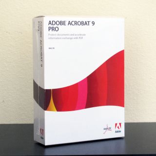 Adobe Acrobat 9 Pro for Mac New Retail 12020596 Professional 9 0