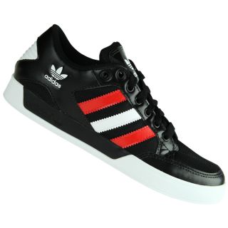 Adidas Originals Hard Court Low Trainers Black/Red/White Mens Size 