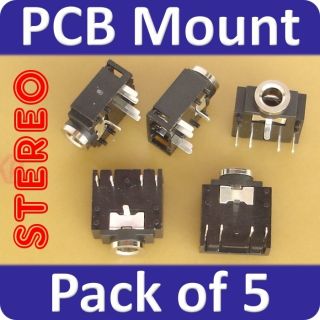 5X 3 5mm Stereo Jack Socket Audio Connector PCB Mount